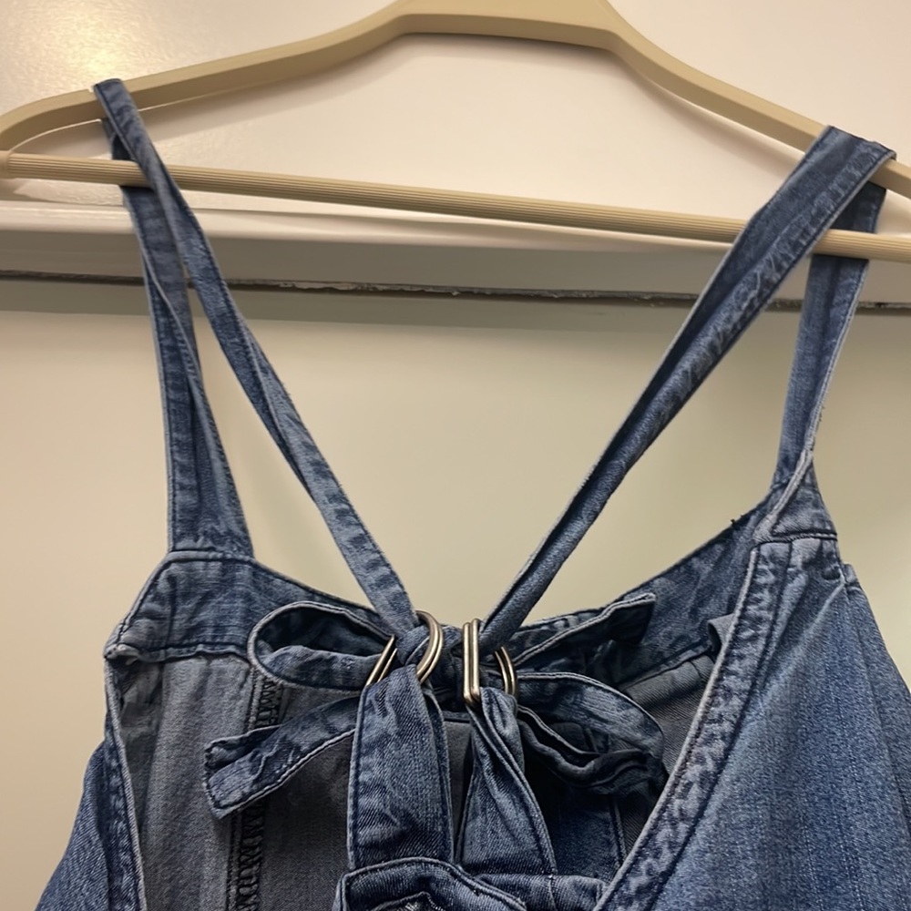 Free people denim mini dress XS - Picture 4 of 5